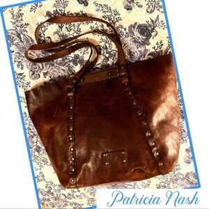 Patricia Nash Rich Brown Leather Tote
